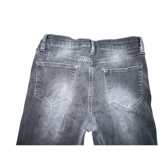 Free People Gray Wash Raw Hem Cropped Jeans Sz 29 - Picture 4 of 5